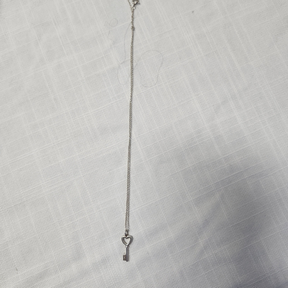 Elegant Silver Key Pendant Necklace